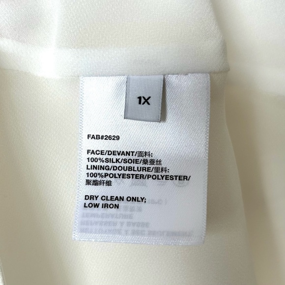 Lafayette 148 White Silk Bias Cut Eva Tank Top Shell Sleeveless Blouse Size 1X - Picture 9 of 10